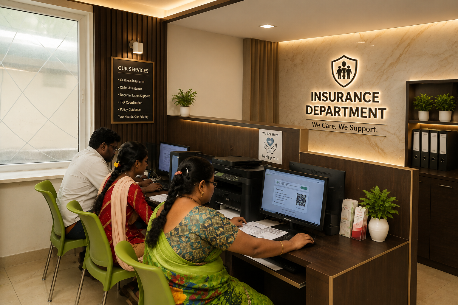 Insurance and billing assistance desk
